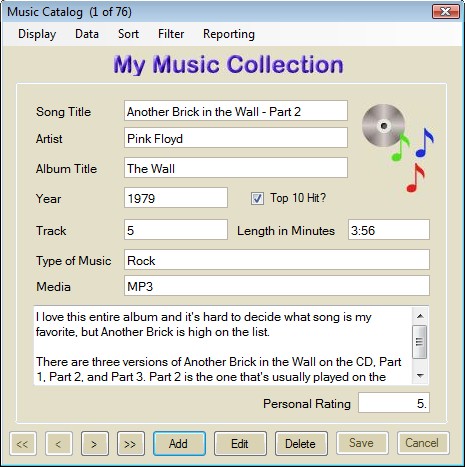 Music Catalog Database